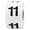 Black 11, variant on Light Blue Number 1 Circle Stickers | 1.5" Inches Round | 500 Pack