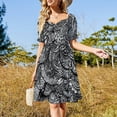 thumbnail image 2 of Hand drawing black and white zentangle pattern Sleeveless Dress ladies dresses for special occasion women's summer jumpsuit, 2 of 6