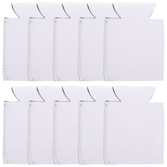 Cooler 10 Pcs Beverage Sleeve Can Set Protector White Neoprene