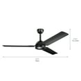 thumbnail image 2 of Kichler Todo 56" Satin Black Ceiling Fan with Wall Control, 2 of 9