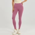thumbnail image 6 of COMVALUE No Front Seam Leggings for Women Inseam, High Waisted Buttery Soft Yoga Pants Pink 3XL, 6 of 9