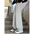thumbnail image 5 of ZXLBBD Girls Sweatpants Wide Leg Soft Stretchy Casual Elastic Waist Stretchy Soft Sports Athletic Trousers for Kids Youth School Wear, 5 of 6