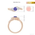 thumbnail image 4 of ANGARA Natural Tanzanite and Diamond Three Stone Bypass Engagement Ring in 14K Rose Gold for Women (Size-5mm) | December Birthstone, Anniversary, Jewelry Gift for Women | Natural Tanzanite Ring, 4 of 8