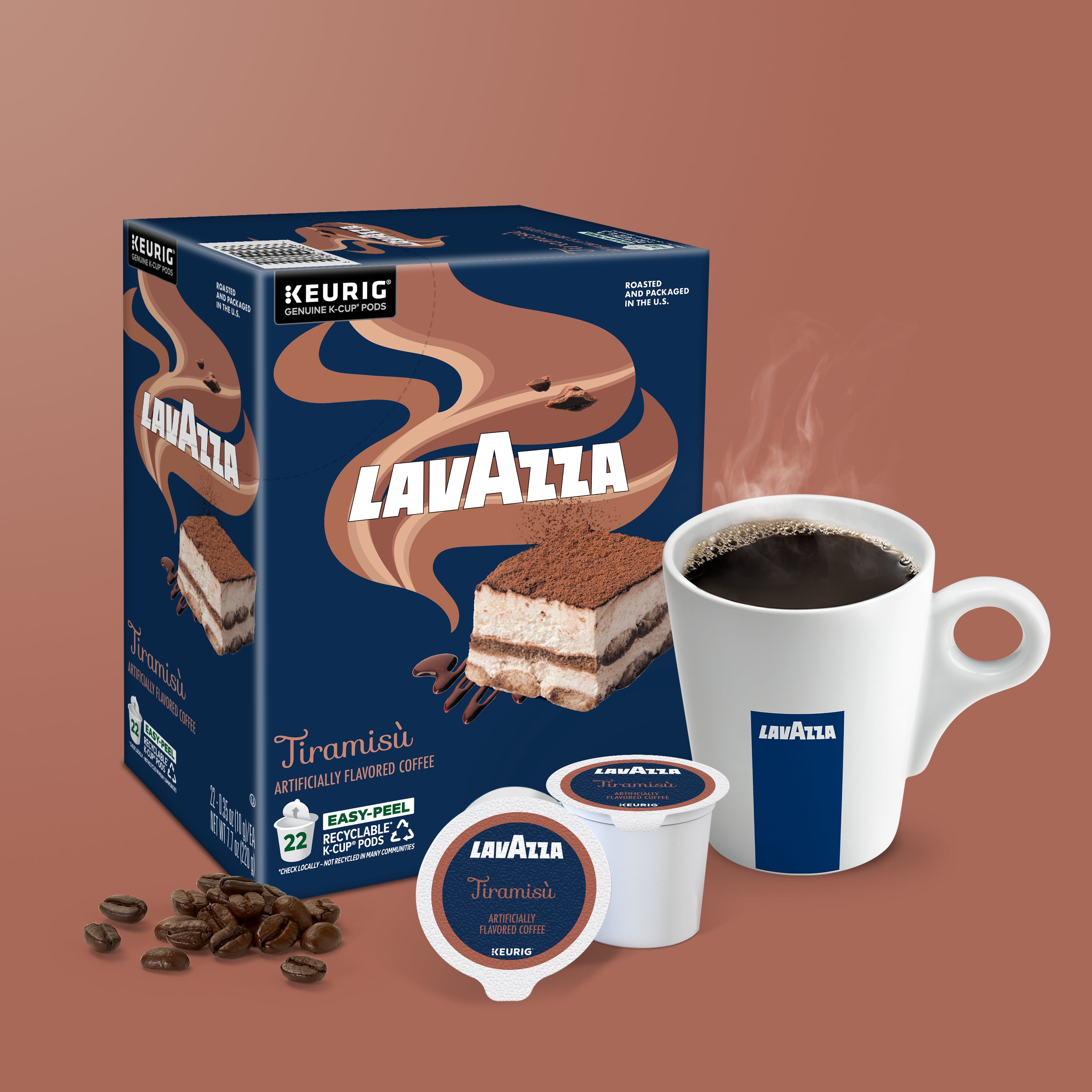 Lavazza Tiramisu Keurig K-Cup® Pods, Light-Medium Roast, 100% Arabica (88 Pods)