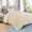 Beige, variant on VCCOEM Quilt Set Full/Queen Size Lightweight Bedspreads, All Season Coverlet, 3 Piece (1 Quilt, 2 Pillow Shams), Coin Pattern, Navy Blue