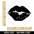 thumbnail image 2 of Realistic Juicy Lips Kiss Smooch Self-Inking Rubber Stamp Ink Stamper - Sky Blue Ink - Small 3/4 Inch, 2 of 7