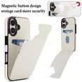 thumbnail image 6 of Compatible with iPhone 16 Plus Case, with PU Leather Credit Card Holder Magnetic Back Stand Rugged Slot Mobile Flip Purse Phone Cover for iPhone 16 Plus Women Men - Beige, 6 of 7