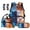 Ice Fire Wolf, variant on Ice Fire Wolf Back Pack for School Girls Set of 4 17 Inch Kids Backpack Lunch Bag with Pencil Box 2pcs Bookmark, Travel Rucksack Camping School Bag for Teens Christmas Gift
