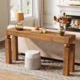thumbnail image 6 of Tribesigns Solid Wood Console Table for Entryway, Narrow Farmhouse Couch Table Behind Sofa, for Entrance, Foyer, Living Room, 60-Inch, Rustic Brown, 6 of 12
