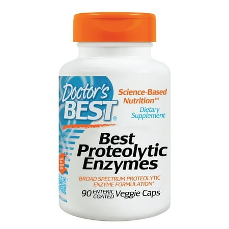 Best Proteolytic Enzymes Doctors Best 90 VCaps (Doctor's Best Best Digestive Enzymes All Vegetarian 90 Veggie Caps)