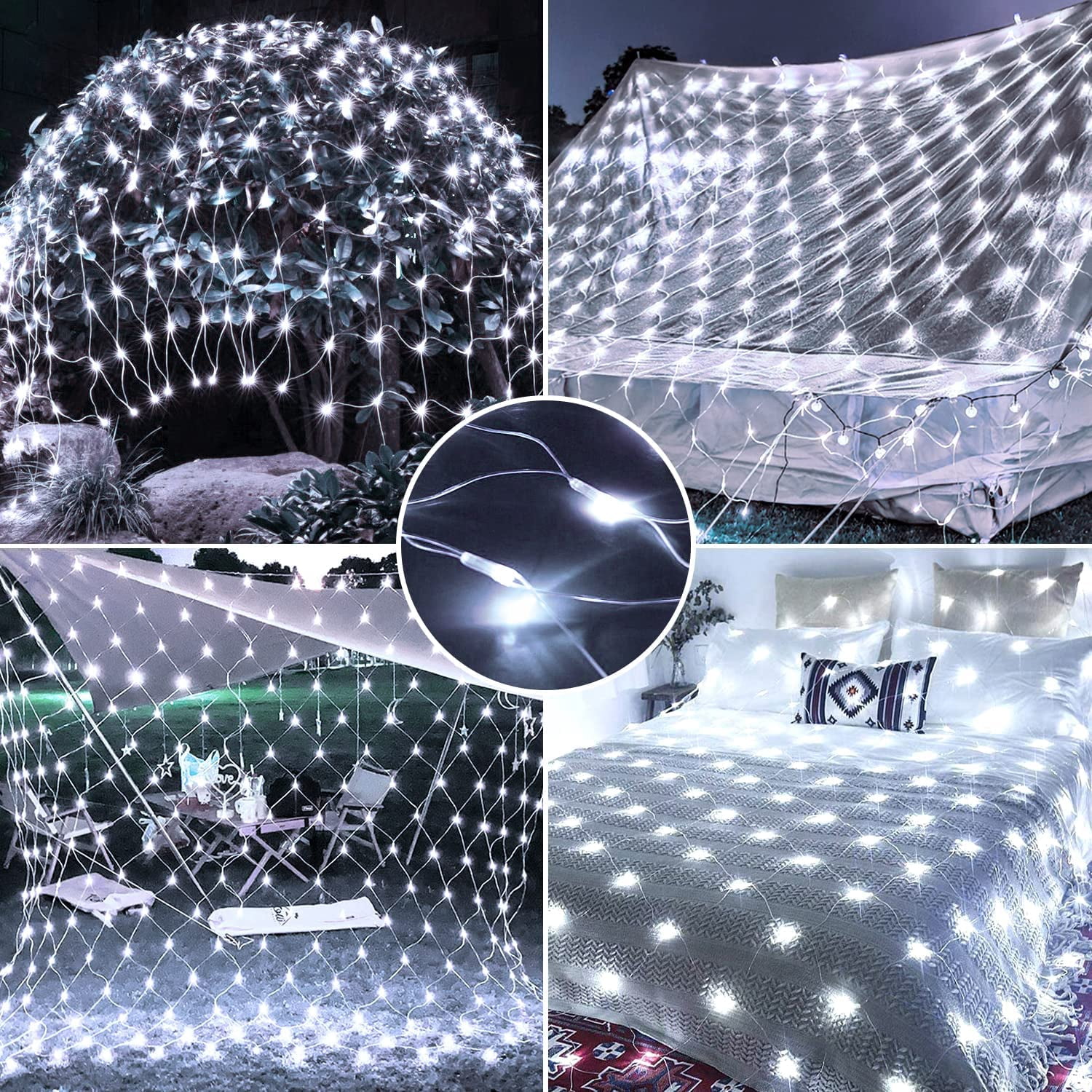 Joycome Christmas Tree Net Lights 400 LED 2Mx16 Drop Xmas Decorations