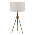 thumbnail image 2 of ORE International Lampadaire Trépied Réglable en Métal Mi-Siècle en Or Mat, 2 of 2