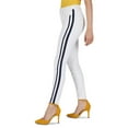 thumbnail image 3 of Numero Womens High-Rise Side-Stripe Skinny Jeans, White, 27, 3 of 4