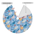 thumbnail image 2 of Pofeuu Cute Chickens and Flowers Print Christmas Tree Skirt, Merry Christmas Skirt Xmas Tree Ornaments for Xmas Holiday Party Decorations-30", 2 of 7