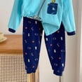 thumbnail image 5 of TOWED22 Toddler Baby Boy Clothes Boy Letter Print Long Sleeve Sweatshirt Pants Set 2 Pcs Fall Winter Outfits Size:9-10 Y,Color:Sky Blue, 5 of 5