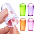 thumbnail image 3 of Clear Nail Stamper Kit Dual Head Stamping Tool Transparent Silicone Rubber Stamper For Nail Art Polish French Tips, 3 of 7