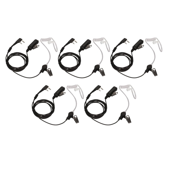 Auricular de Walkie Talkie, Auricular de Radio con diseo de sonido de malla de acero inoxidable transparente de PU respetuoso con el medio ambiente, 2 pines para TG K4AT para TK