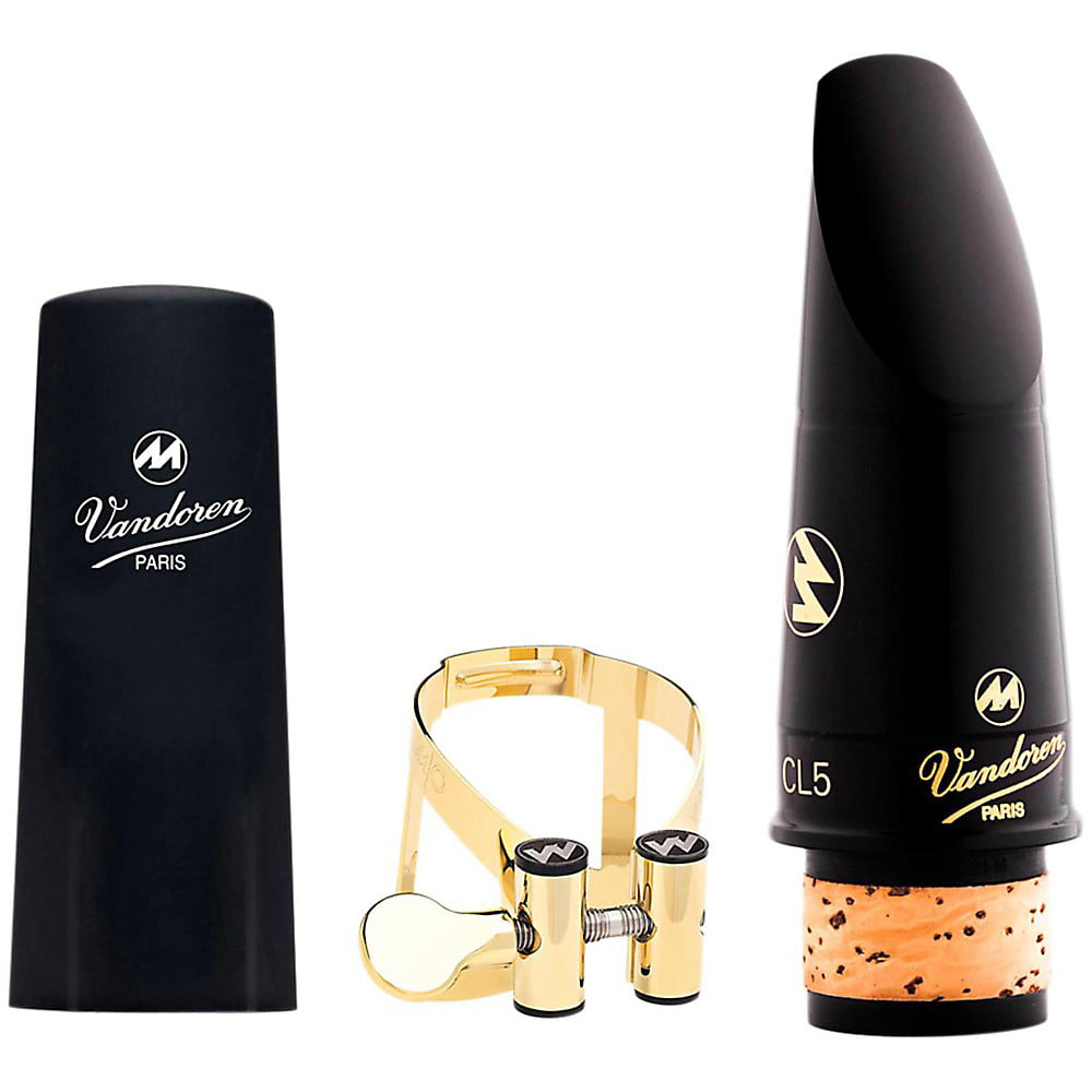 Vandoren CM60048KG Masters CL4 Bb Clarinet Mouthpiece with Gold Plated M/O Ligature and Cap 