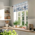 thumbnail image 5 of Ocean Starfish Valances for Windows Coastal Vintage Blue Sea Shell Seahorse Jellyfish Stripe Valance Curtains Rod Pocket Bathroom Small Window Treatments for Kitchen Living Room Bedroom, 42"x12", 5 of 7