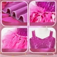 thumbnail image 4 of Bobifish Toddler Girls Party Dress Glitter Sequin Sweetheart Neck Ruffles Pleated Cake Dress Children EventsGirls Dress, 4 of 5
