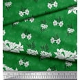 thumbnail image 3 of Soimoi Green Cotton Poplin Fabric Leaves & Azalea Floral Printed Craft Fabric by the Yard 42 Inch Wide, 3 of 3