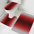 thumbnail image 4 of Grey Dark Red Gradient Bathroom Rugs Set Minimalist Ombre Modern Art Non Slip Absorbent Soft Bath Mats 3 Piece Set with Bathroom Rug, U-Shaped Floor Mat, Toilet Seat Cover Small Size, 4 of 9