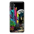 thumbnail image 1 of MUNDAZE Samsung Galaxy A13 Shockproof Clear Hybrid Protective Phone Case Urban City Full Moon Graffiti Painting Art Cover, 1 of 5