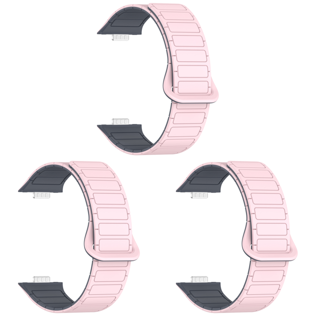 Correa Deportiva Bicolor Con Magnética para Huawei Watch Fit 3 (Claro) Rosa