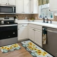 thumbnail image 7 of Sunflower Kitchen Mats for Floor, Flower Butterfly Sunflowers Kitchen Rugs Set of 2 Carpet Area Rug, Vintage Country Floral Farmhouse Kitchen Decor and Accessories Stuff, 17x30 and 17x47 Inch, 7 of 7