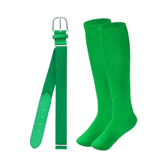 Eryueer Baseball Socks and Belt Combo Set Adjustable Softball Baseball Socks and Elastic Waist Belt for Youth Adult