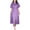 Purple, variant on Dvprdro Summer Maxi Dress for Women 2025 Fashion Solid Crew Neck Short Sleeve Split Tiered Pleated Flowy Belt A Line Casual Loose Beach Sun Long Dress