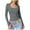 Gray, variant on Womens Long Sleeve Shirts Square Neck Tops Solid Color Basic Base Layer Crop Tops Fall Outfits Fashion Clothes Gray M