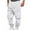 White, variant on Mens Cargo Sweatpants Drawstring Elastic Waist Jogging Trousers With Multi Pockets Casual Stylish Sports Joggers (XL, White)