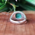 thumbnail image 5 of Green Malachite Ring, 925 Silver Ring, Men's Signet Ring, Minimalist Ring, Statement Ring, Handmade Jewelry, Boho Jewelry, Bold Stone Ring**, 5 of 6