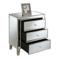 thumbnail image 2 of Convenience Concepts Gold Coast 3 Drawer Mirrored Chest-Finish:Weathered White/Mirror, 2 of 2