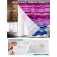 thumbnail image 3 of No Hook Shower Curtain with Snap in Liner,Watercolor Blue Purple Pink Texture Waterproof Bath Curtain Double Layers with See Through Top Window,Gradient Ripple Hotel Shower Curtains 60x72in, 3 of 9
