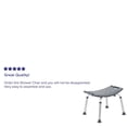 thumbnail image 2 of HERCULES Series Tool-Free and Quick Assembly, 300 Lb. Capacity, Adjustable Gray Bath & Shower Chair with Non-slip Feet, 2 of 9