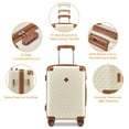 thumbnail image 5 of Joyway 3 Piece Luggage Set with Spinner Wheels Carry-On Suitcase Makeup Case and Crossbody Bag, 5 of 7