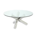 thumbnail image 5 of Home Square 2-Piece Set with Round Glass Cocktail Table & Lamp Table in Clear, 5 of 7