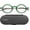 Round / Green, variant on Always With You ThinOptics Reading Glasses - Ultra Thin and Lightweight Readers with Case - Special Edition Colors - Rectangle Pink 2.5x