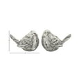 thumbnail image 4 of 8"W, 6"H Silver Polystone Bird Sculpture, by DecMode (2 Count), 4 of 9