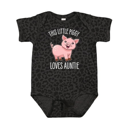 

Inktastic This Little Piggy Loves Auntie- Cute Gift Baby Boy or Baby Girl Bodysuit