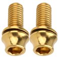 thumbnail image 1 of CTIRCHIU 2PCS M5x12MM Kettle Frame Screw Titanium Alloy Screw Mountain Bike Road Handle Screw (Golden), 1 of 3