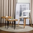 thumbnail image 3 of STARWAY White Dining Chairs Set of 2, with Plywood feet and Polypropylene Shell, with Cushion, 3 of 10