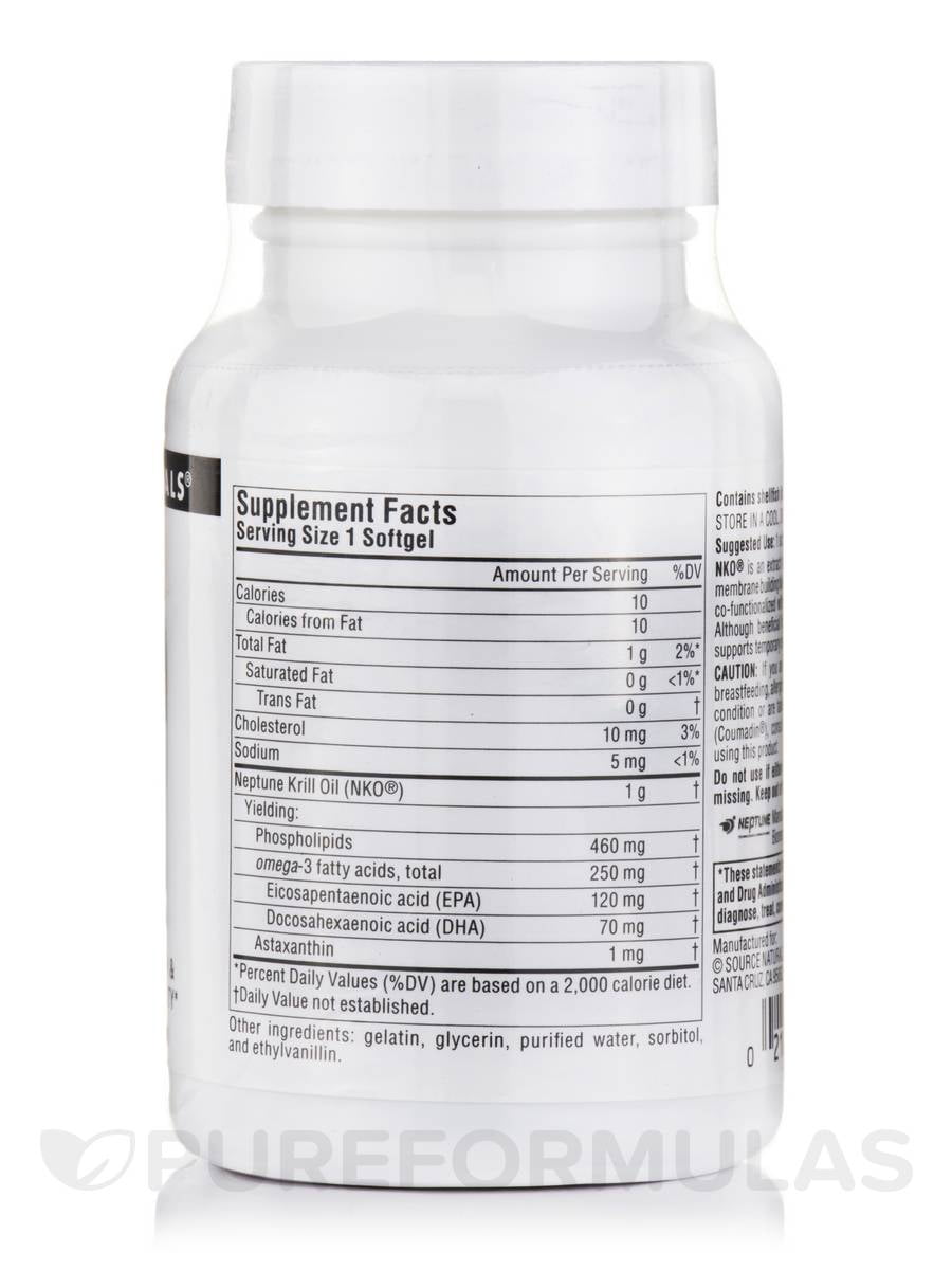 Source Naturals - NKO Neptune Krill Oil 1000 mg. - 30 Softgels