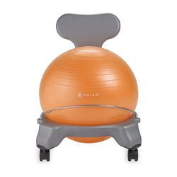 Gaiam Kids Balance Ball Chair, Grey/Orange