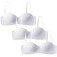 thumbnail image 1 of Xmarks Women's Comfort Revolution Wireless Bra, Full-Coverage Wirefree Bra, Cool Comfort Fabric, 3 Pack, White 36/80AB, 1 of 13