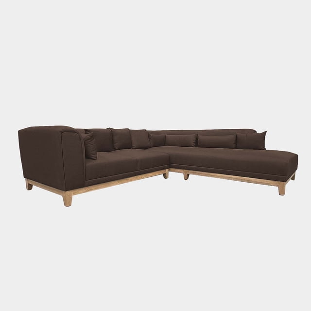 Sala Esquina Zazyl Normal Curri Cafe - DC Inlab Muebles Modelo D