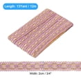 thumbnail image 2 of 13 Yards Gimp Braid Trim, 3/4 inch Wide Curtain Fabric Trim，Upholstery Trim for Sewing DIY Crafts Purple, 2 of 6