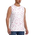 thumbnail image 2 of Uemuo Breast Cancer Awareness (4) Pattern Men's Sleeveless T-Shirt,Muscle Athletic Tank Top, Moisture-wicking Quick-dry Breathable Classic Tee Top for Gym Run Outdoor Sports-3X-Large, 2 of 8